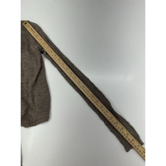 Hollister Womens Cardigan Size XS/S Brown Open Knit Open Front Long Sleeve - Picture 7 of 9